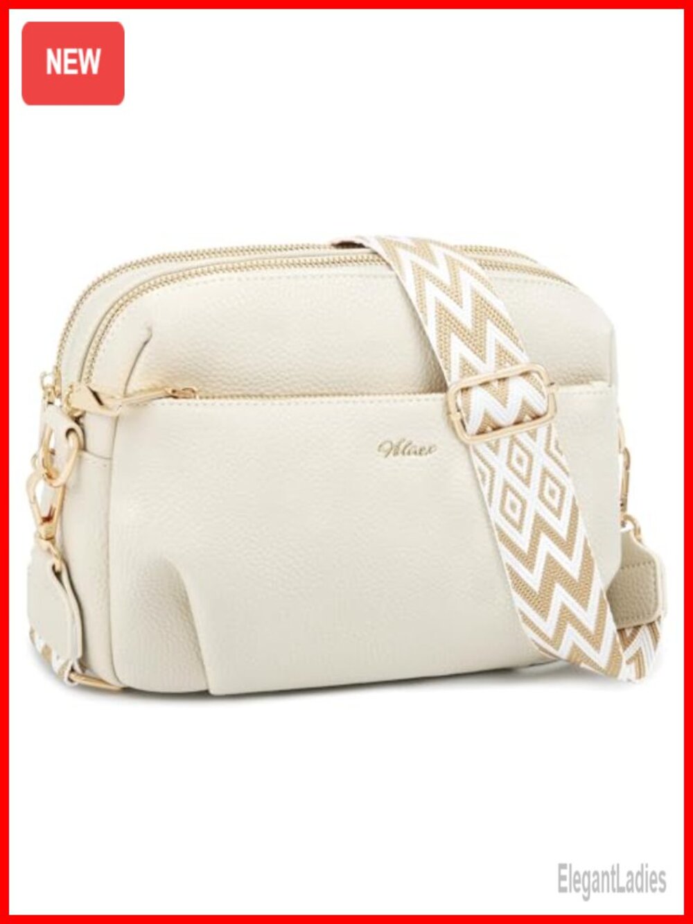 Vegan Leather Crossbody Bag RFID Anti-Theft Purse with Adjustable Strap